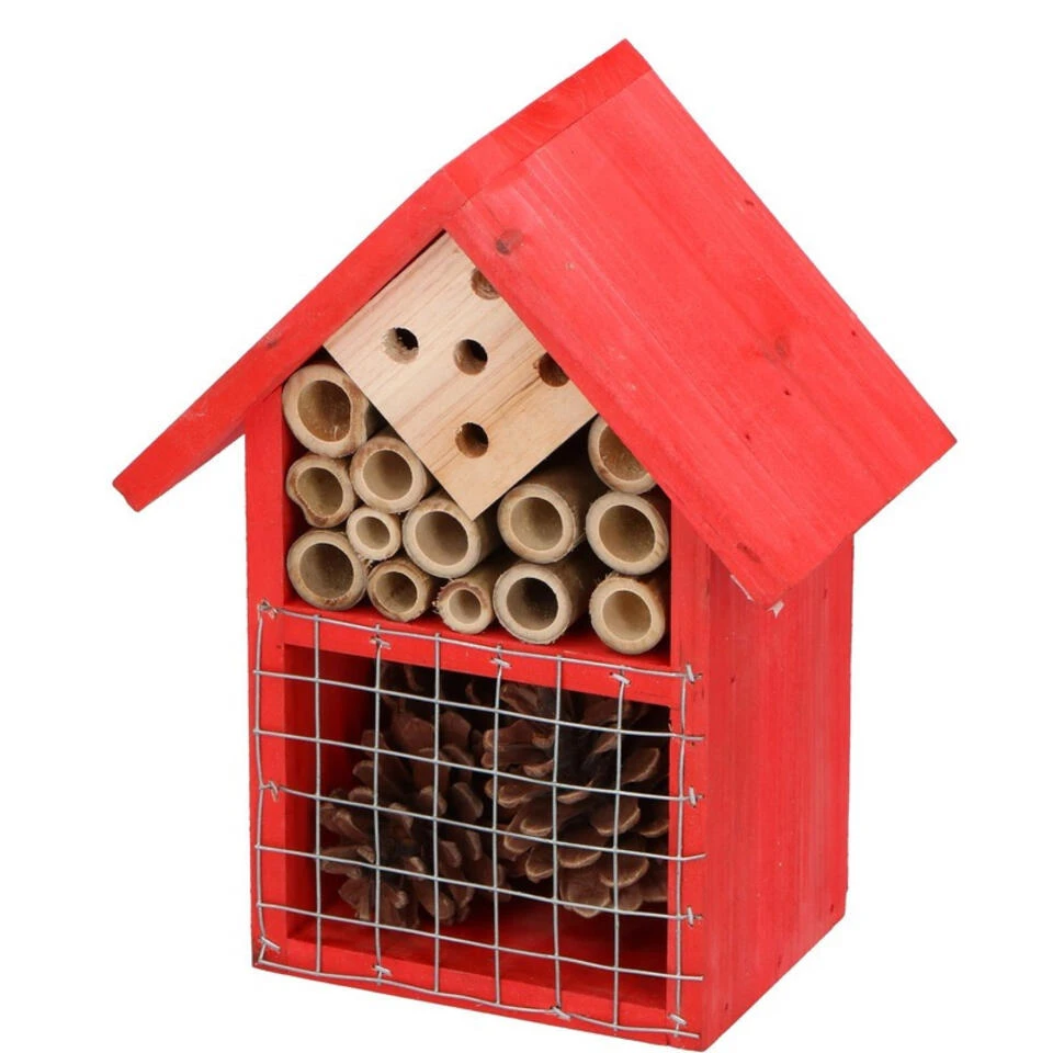 Lifetime Garden Insectenhotel - Rood - Hout - 19 Cm 2 Lifetime Garden Insectenhotel - Rood - Hout - 19 Cm - Afbeelding 2