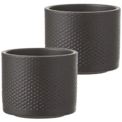 Mica Decorations Bloempot - Antraciet - Relief - 12 X 10 Cm -Exporteren Tuin & Thuis Decor Winkel 06c3731f3c5b4dd3a2dab91818d72415