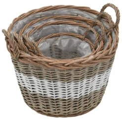 VidaXL Plantenbakken Verhoogd 4 St Wicker Met PE-voering -Exporteren Tuin & Thuis Decor Winkel 0a755ab17ddf48daa414cea15f5ce4bf
