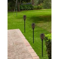 Merkloos Tuinfakkel - Zwart - Solar - Vlameffect - Ovaal - 78 Cm -Exporteren Tuin & Thuis Decor Winkel 1000000518 0103