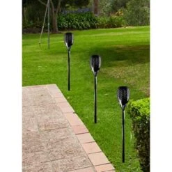 Merkloos Tuinfakkel - Zwart - Solar - Vlameffect - Ovaal - 58 Cm -Exporteren Tuin & Thuis Decor Winkel 1000000519 0102
