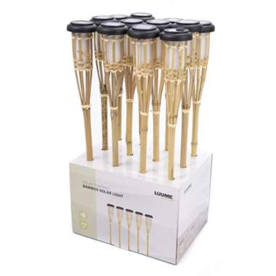 Merkloos Tuinfakkel - Solar - Bamboe - 26 Cm 2 Merkloos Tuinfakkel - Solar - Bamboe - 26 Cm - Afbeelding 2