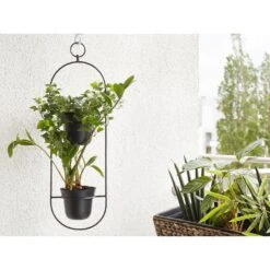 Beliani Plantenbak Voor Buiten AGIOS - Zwart Ijzer -Exporteren Tuin & Thuis Decor Winkel 1000005212 0103