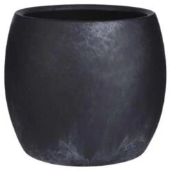 Mica Decorations Bloempot - Mat Zwart - Keramiek - 20 X 18 Cm