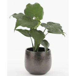 Mica Decorations Plantenpot - Bronskleurig - Geribbeld - 19 X 21 Cm -Exporteren Tuin & Thuis Decor Winkel 1000005260 0102