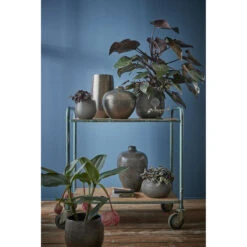 Mica Decorations Plantenpot - Bronskleurig - Geribbeld - 19 X 21 Cm -Exporteren Tuin & Thuis Decor Winkel 1000005260 0103