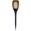 Merkloos Prikspot - Solar Tuinverlichting - Vlameffect - Zwart - 78 Cm