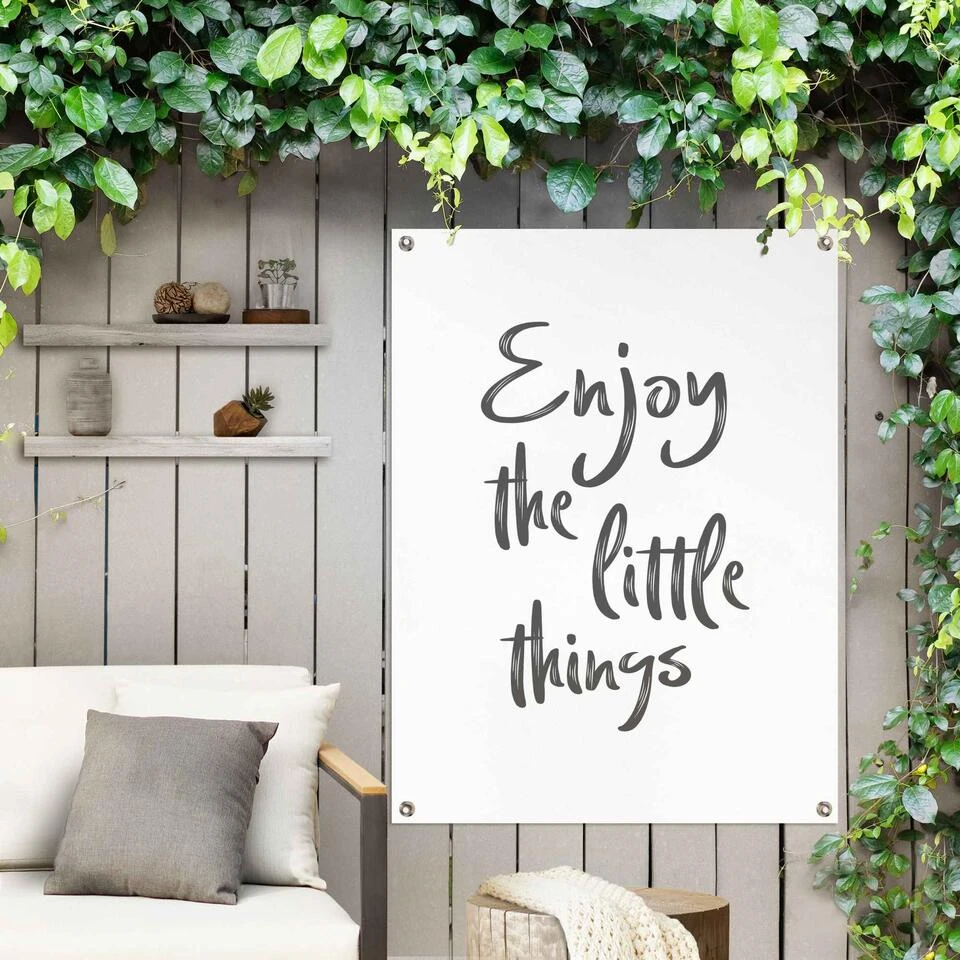 Tuinposter Enjoy 80x60 Cm Zwart-Wit 2 Tuinposter Enjoy 80x60 Cm Zwart-Wit - Afbeelding 2