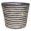 Bela Arte Plantenpot - Rotan - Naturel En Zwart - 19 X 16 Cm