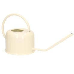 Gieter - Metaal - Retro - Creme Wit - 1100 Ml -Exporteren Tuin & Thuis Decor Winkel 1000012746 0101