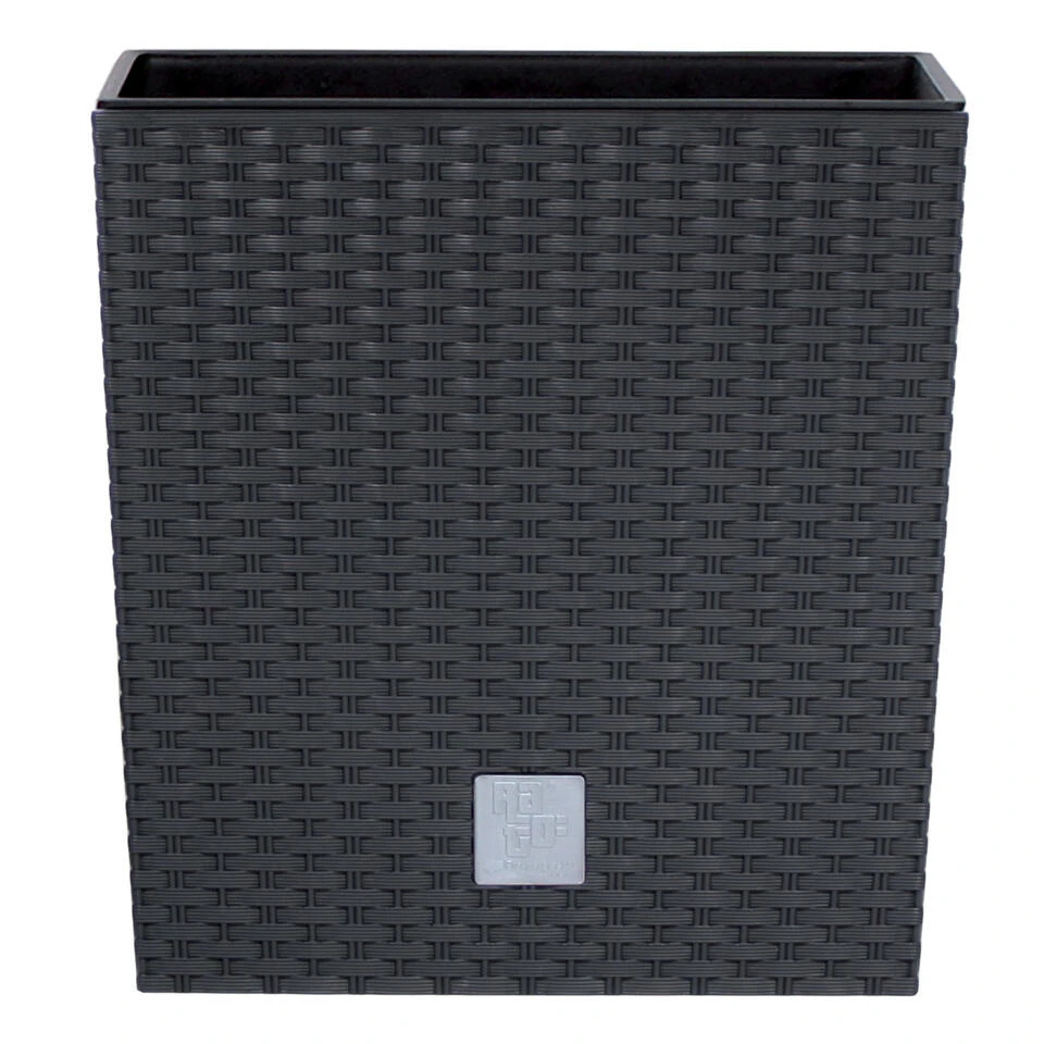 Prosperplast Plantenbak Rato - Antraciet - Rotan - Kunststof - 32 Cm 1 Prosperplast Plantenbak Rato - Antraciet - Rotan - Kunststof - 32 Cm