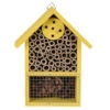 Merkloos Insectenhotel - Geel - Hout - 20 Cm