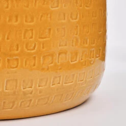 Mica Decorations Floyd Bloempot - H23,5 X Ø28 Cm - Okergeel -Exporteren Tuin & Thuis Decor Winkel 1000034001 0110