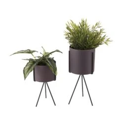 PRESENT TIME Plantenpot Pedestal - Donkerpaars - Ø12,5cm+Ø10,5cm -Exporteren Tuin & Thuis Decor Winkel 1000040297 0110