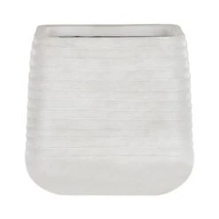 Beliani Plantenbak Voor Buiten PARIKIA - Wit Polyresin