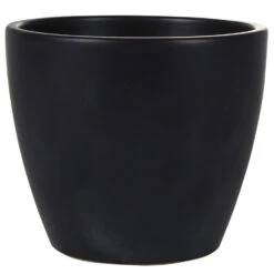 Steege Bloempot - Zwart - Scandinavische Look - Keramiek - 18 X 16 Cm