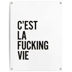 Tuinposter Het Leven 80x60 Cm Zwart-Wit