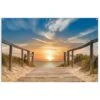 Tuinposter Zonsondergang Aan Het Strand 80x120 Cm Beige