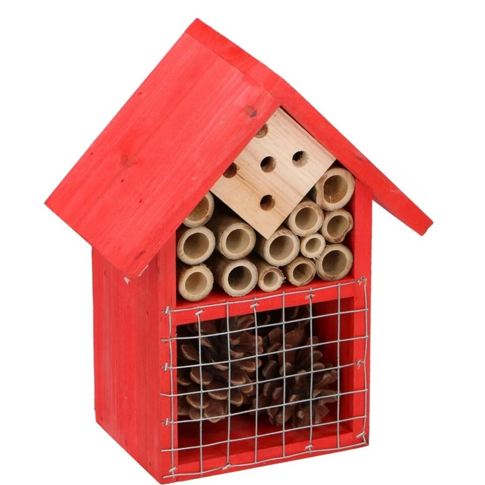 Lifetime Garden Insectenhotel - Rood - Hout - 19 Cm 1 Lifetime Garden Insectenhotel - Rood - Hout - 19 Cm