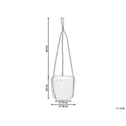Beliani Bloempot Voor Binnen RUFFE - Beige Zeewier -Exporteren Tuin & Thuis Decor Winkel 1000062262 0102