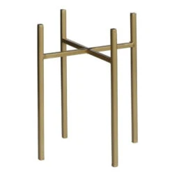 Mica Decorations - Bloempot Plantenstandaard- Goud - H25 X B16 Cm