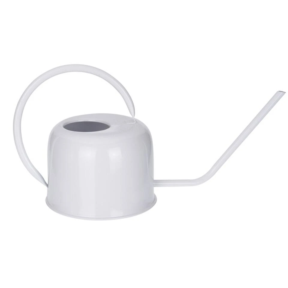 Gieter - Wit - Metaal - RVS - Retrolook - 1.1 Liter 1 Gieter - Wit - Metaal - RVS - Retrolook - 1.1 Liter