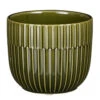 Mica Decorations Plantenpot - Keramiek Glans Donkergroen - D11/H9 Cm