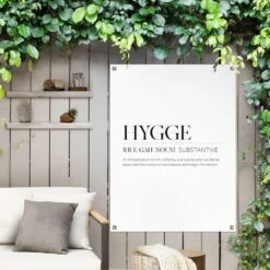 Tuinposter Hygge 80x60 Cm Zwart-Wit -Exporteren Tuin & Thuis Decor Winkel 1000088334 0101