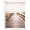 Tuinposter Brug Naar Het Strand 80x60 Cm Beige
