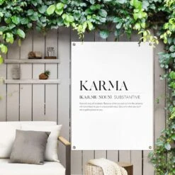 Tuinposter Karma 80x60 Cm Zwart-Wit -Exporteren Tuin & Thuis Decor Winkel 1000088352 0101