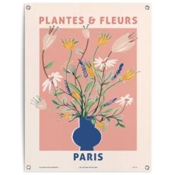 Tuinposter Bloemen 80x60 Cm Bont