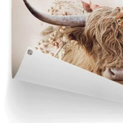 Tuinposter Highlander In Bloemen 60x80 Cm Beige -Exporteren Tuin & Thuis Decor Winkel 1000088368 0102