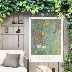 Tuinposter Gustav Klimt - Zonnebloemen 80x60 Cm Groen -Exporteren Tuin & Thuis Decor Winkel 1000088370 0101