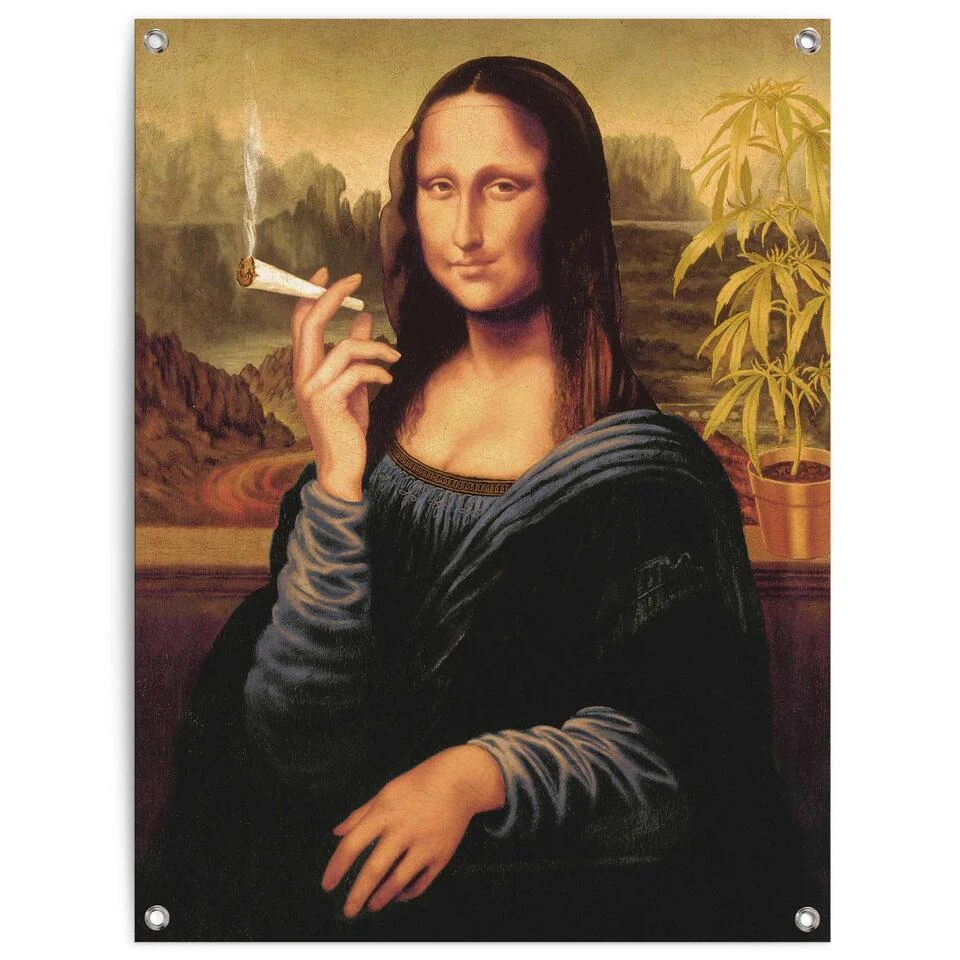 Tuinposter Mona Lisa - Joint 80x60 Cm Bruin 1 Tuinposter Mona Lisa - Joint 80x60 Cm Bruin