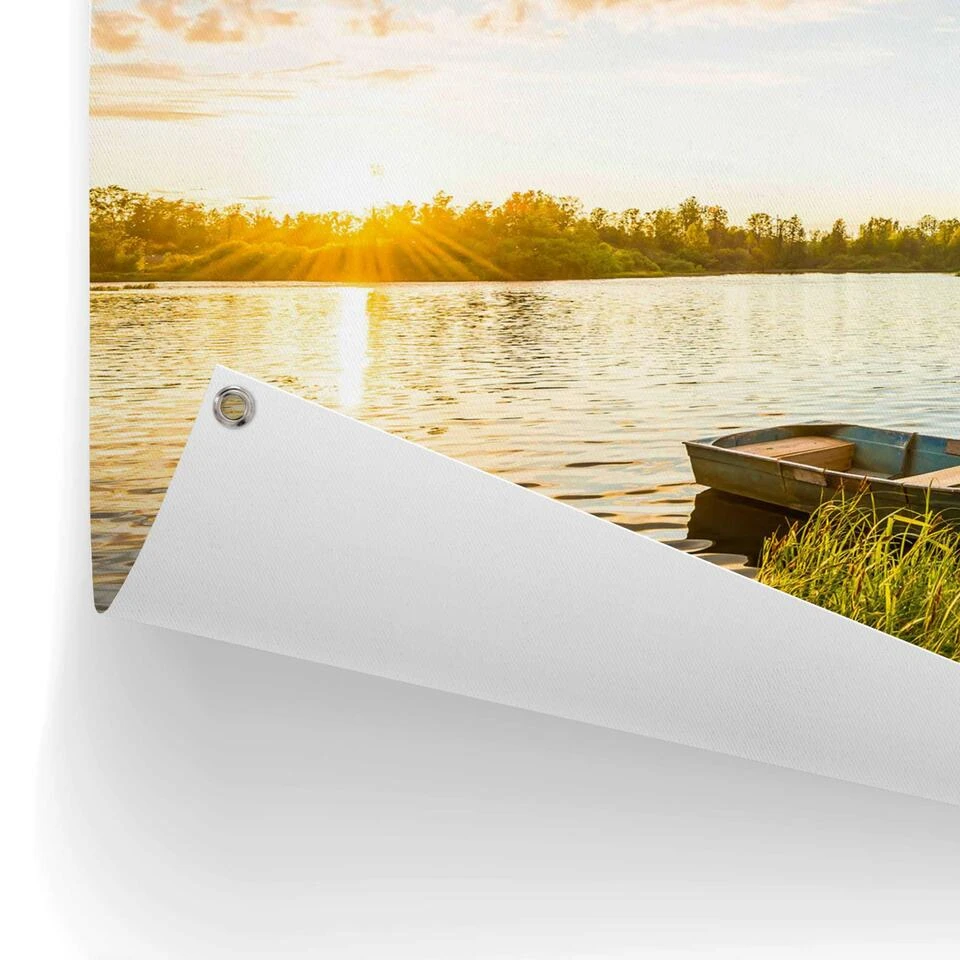 Tuinposter Zonsopgang 60x80 Cm Blauw 3 Tuinposter Zonsopgang 60x80 Cm Blauw - Afbeelding 3