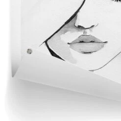 Tuinposter Gezicht 80x60 Cm Zwart-Wit -Exporteren Tuin & Thuis Decor Winkel 1000088384 0102