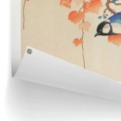 Tuinposter Ohara Koson Great Tit 80x60 Cm Oranje -Exporteren Tuin & Thuis Decor Winkel 1000088391 0102