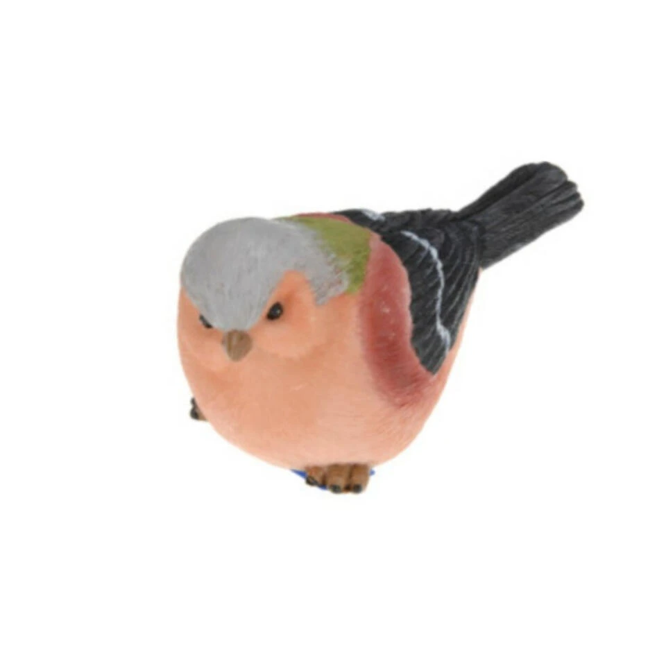 Merkloos Decoratie Tuinbeeld Vogeltje - Vink - Polystone - 13 Cm 2 Merkloos Decoratie Tuinbeeld Vogeltje - Vink - Polystone - 13 Cm - Afbeelding 2