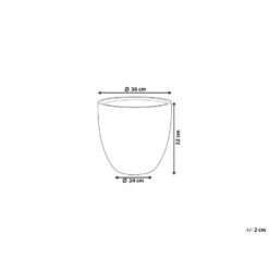 Beliani Plantenbak Voor Buiten KANNIA - Grijs Klei-vezelmengsel -Exporteren Tuin & Thuis Decor Winkel 1000091946 0102