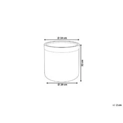 Beliani Plantenbak Voor Buiten SAMOS - Zwart Klei-vezelmengsel -Exporteren Tuin & Thuis Decor Winkel 1000092438 0102