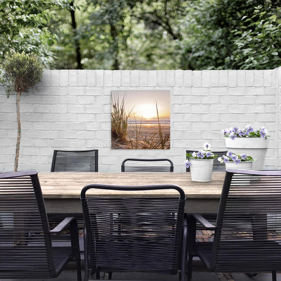 Art For The Home - Buitencanvas - Zonsondergang Duinen - 50x50cm 2 Art For The Home - Buitencanvas - Zonsondergang Duinen - 50x50cm - Afbeelding 2