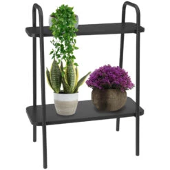 Pro Garden Plantenrek/plantentafel - Antraciet - Metaal - 50 X 26 X 66 Cm -Exporteren Tuin & Thuis Decor Winkel 1000099250 0101
