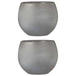 Mica Decorations Bloempot - Grijs - Keramiek - 18 X 15 Cm -Exporteren Tuin & Thuis Decor Winkel 1133413522 0103