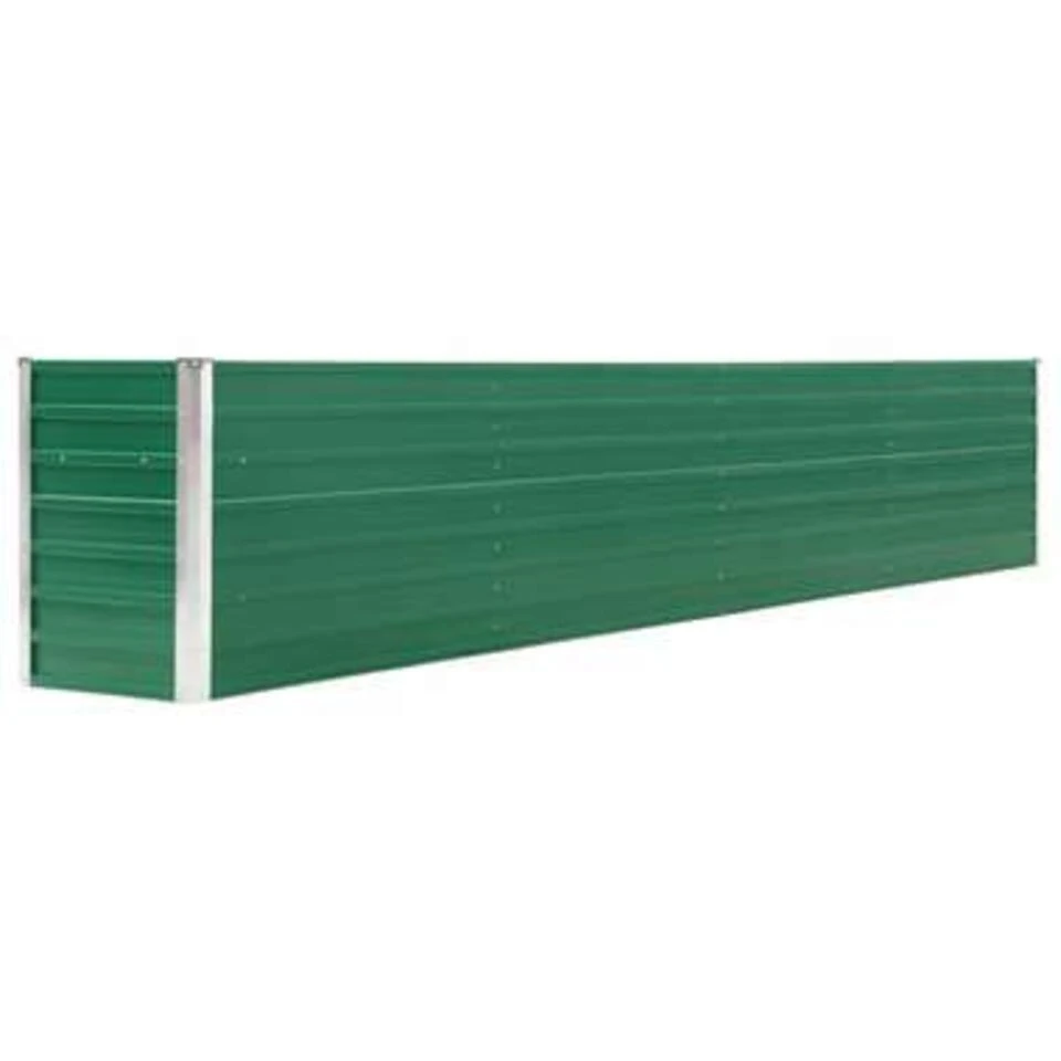 VidaXL Plantenbak Verhoogd 320x40x45 Cm Gegalvaniseerd Staal Groen 2 VidaXL Plantenbak Verhoogd 320x40x45 Cm Gegalvaniseerd Staal Groen - Afbeelding 2