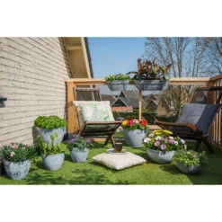 Ter Steege Plantenpot - Betongrijs - Kunststof-steenpoeder - 29x50 Cm -Exporteren Tuin & Thuis Decor Winkel 1507d764947b4dcc84805c9cd52c9a1d