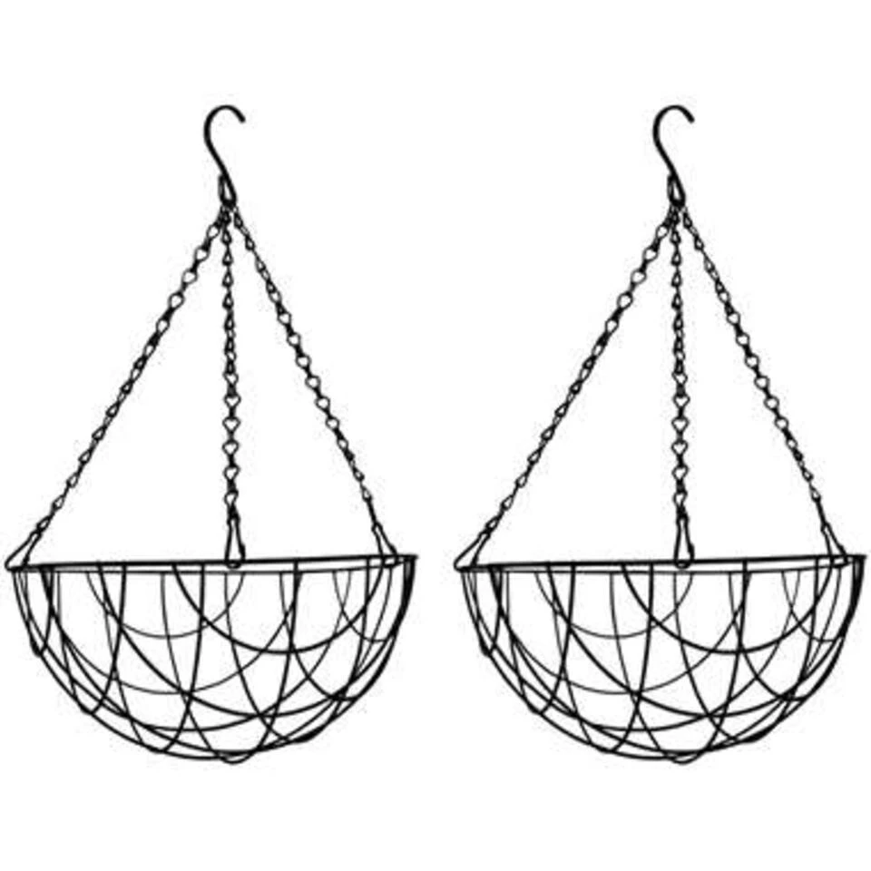 Merkloos Bloempot Hangmand - Zwart - Incl Ophangmateriaal - 35 Cm 2 Merkloos Bloempot Hangmand - Zwart - Incl Ophangmateriaal - 35 Cm - Afbeelding 2