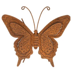 Decoris Muurvlinders - 2x - Tuindecoratie Vlinder - Metaal - Bruin - 23 Cm -Exporteren Tuin & Thuis Decor Winkel 2a93a119a2ae434dbc982ffa8905879a