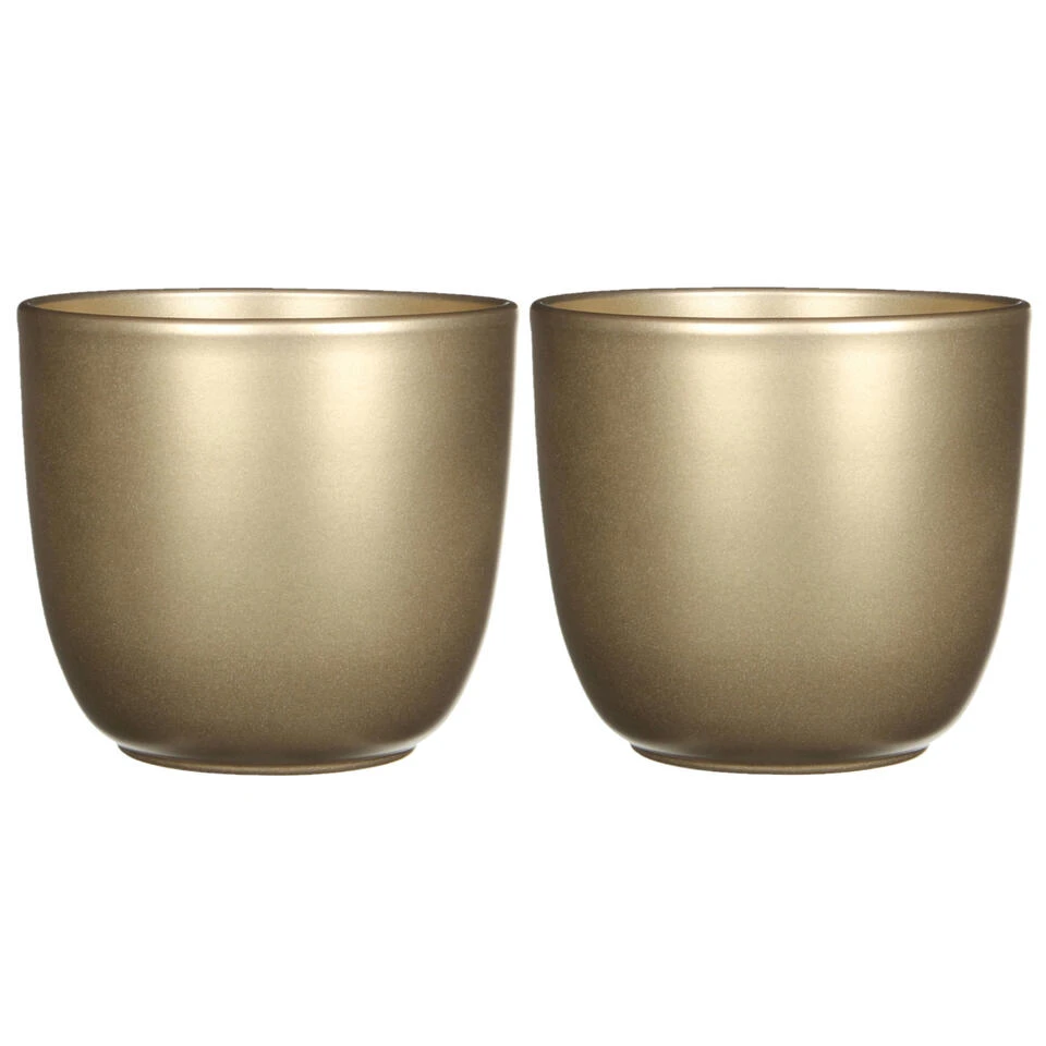 Mica Decorations Bloempot - Goud - Glanzend - Keramiek - 17 X 16 Cm 4 Mica Decorations Bloempot - Goud - Glanzend - Keramiek - 17 X 16 Cm - Afbeelding 4