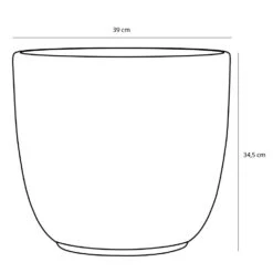 Mica Decorations Tusca Bloempot - H34,5 X Ø39 Cm - Wit -Exporteren Tuin & Thuis Decor Winkel 3d5d39287d1044cd9af4946ce41b5531