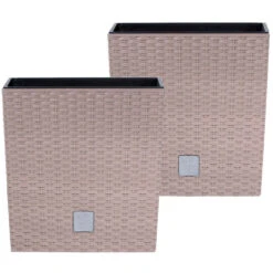 Prosperplast Plantenbak Rato - Taupe - Rotan - Kunststof - 40 Cm -Exporteren Tuin & Thuis Decor Winkel 498a5c144502485b8d9a0431409ab3d4